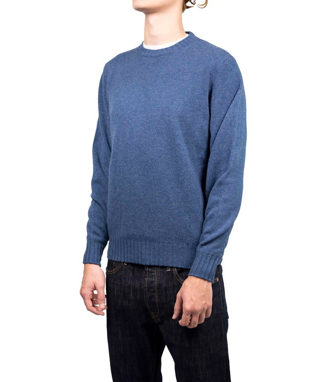 Filippo de Laurentiis - Girocollo lana cachemire azzurro medio