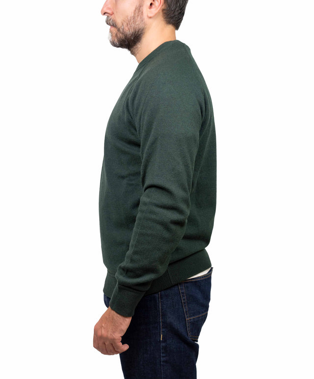 Filippo De Laurentis - felpa lana cachemire, verde inglese