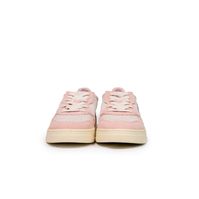 Sneaker Autry - Medialist low wom in suede rosa e blu