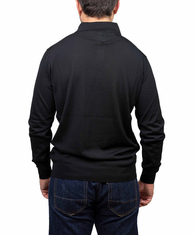 Filippo De Laurentis - polo merino, nero