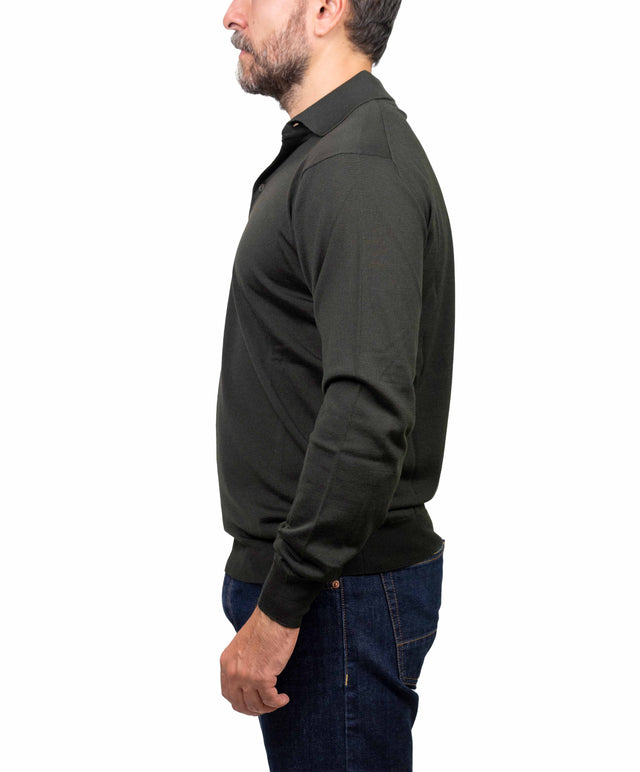 Filippo De Laurentis - polo merino, verde militare