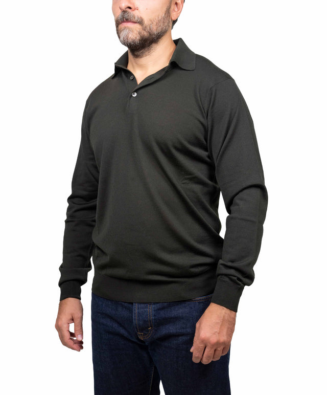Filippo De Laurentis - polo merino, verde militare