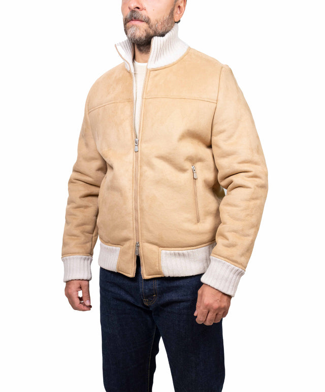 Gran Sasso giacca - faux monton, beige chiaro