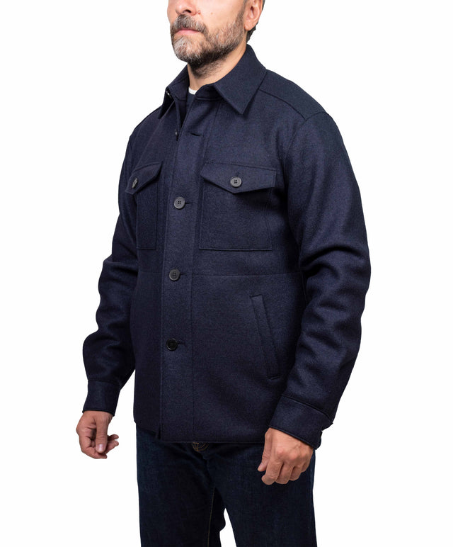 Harris Wharf London Giacca - overshirt pressed, blu