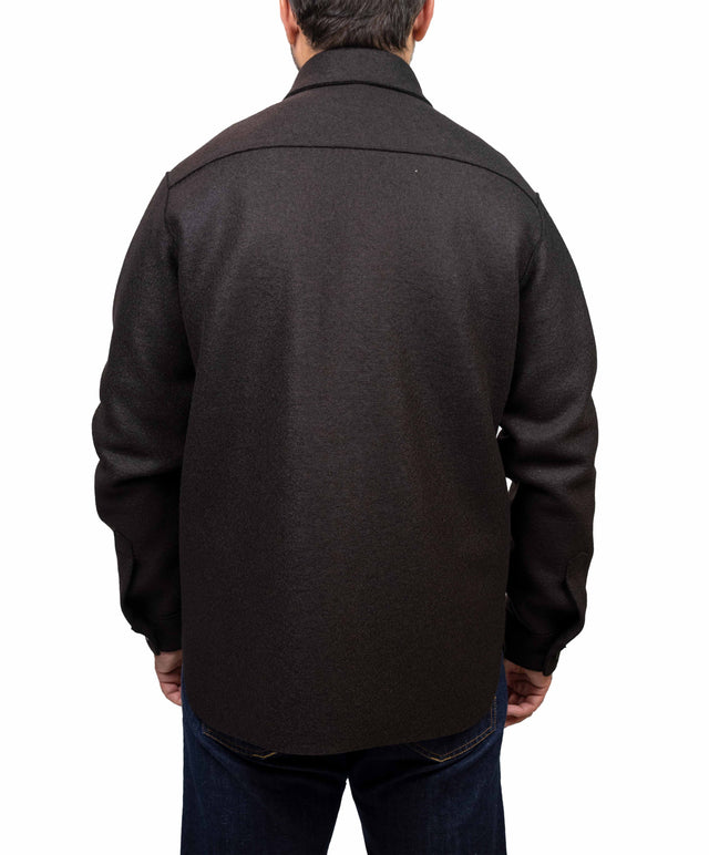 Harris Wharf London Giacca - overshirt pressed, marrone scuro