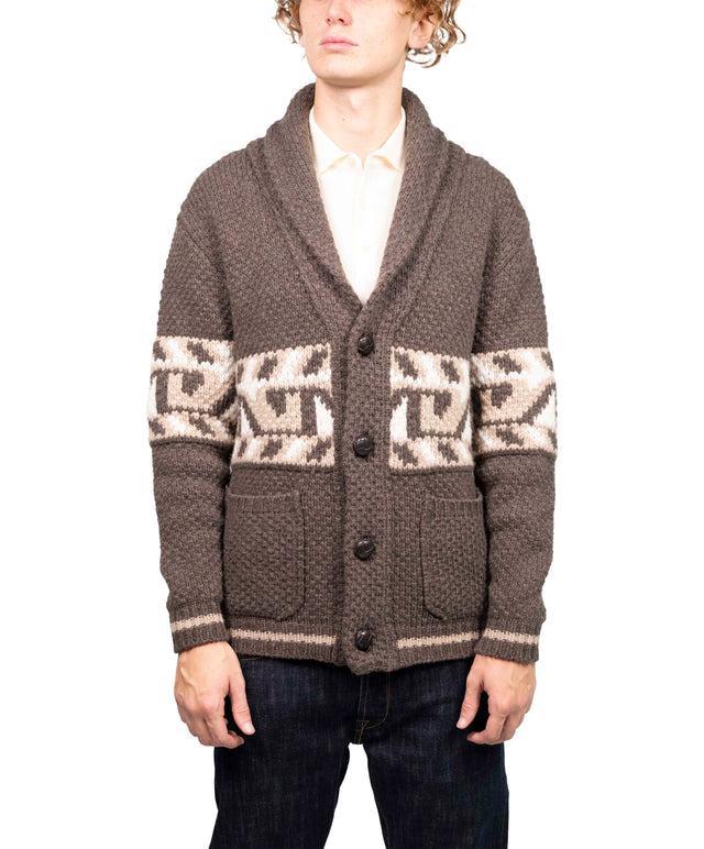 Rakkì - Cardigan sciallato con decorazioni
