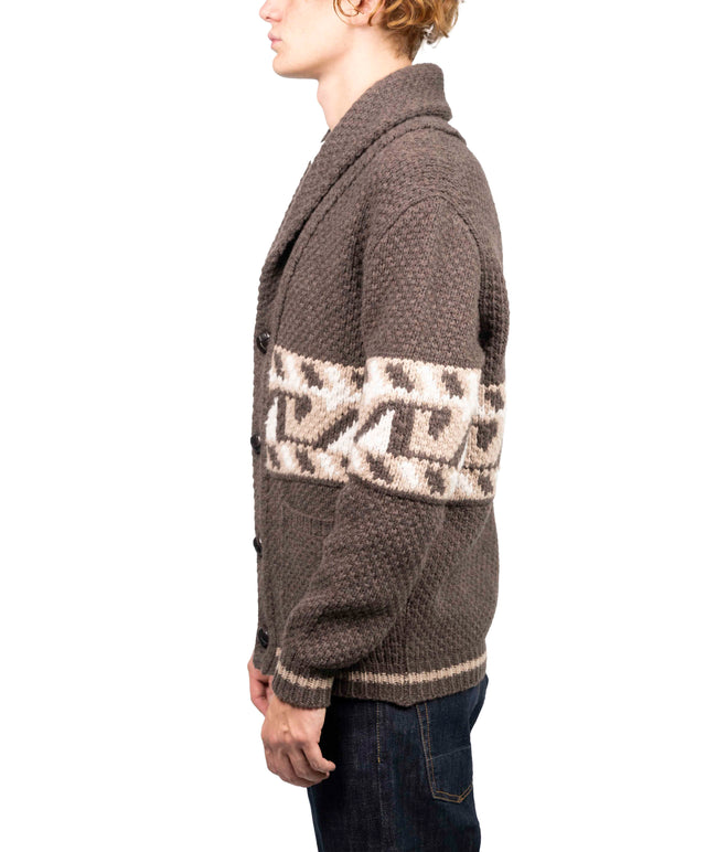 Rakkì - Cardigan sciallato con decorazioni