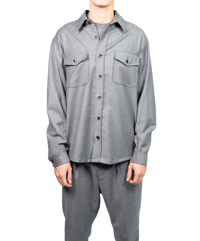 Cruna giacca - Work flanellina grigio medio