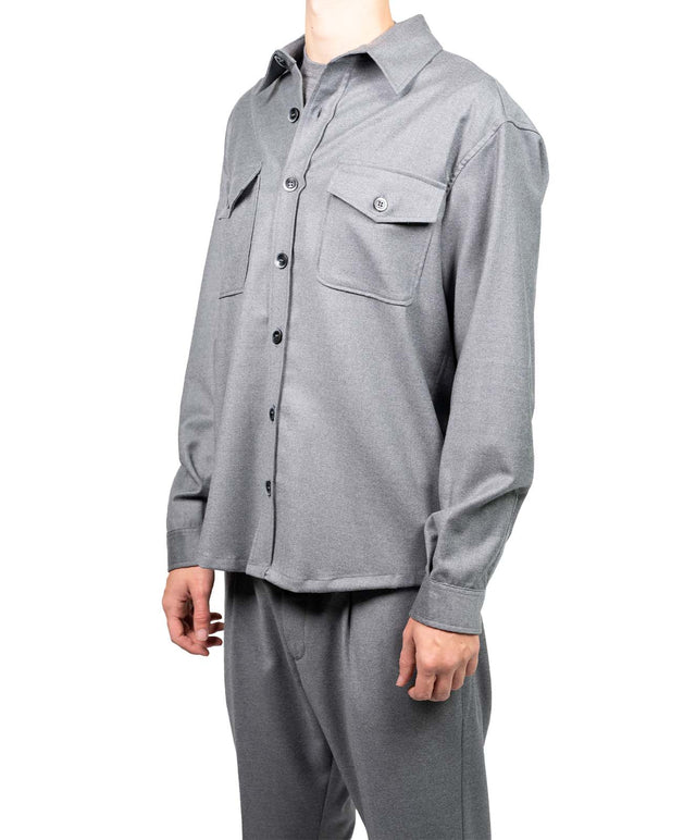 Cruna giacca - Work flanellina grigio medio