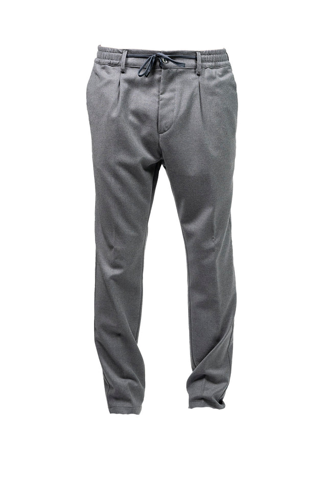 Cruna pantalone - Jogger flanellina grigio medio