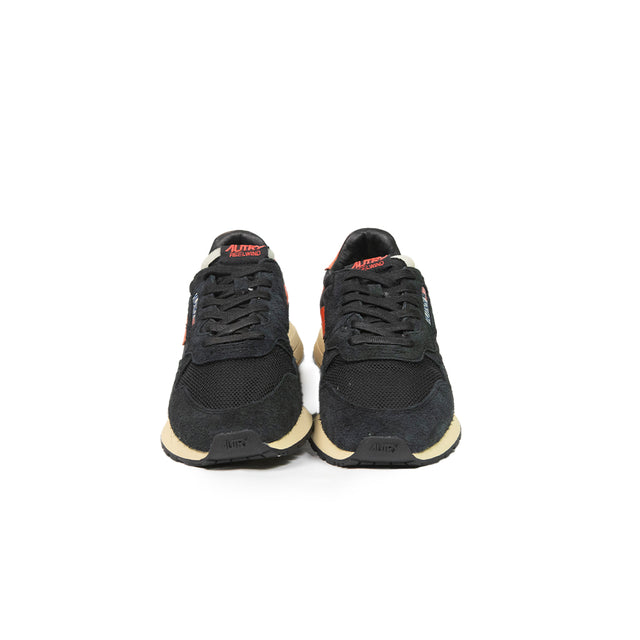 Sneaker Autry - Reelwind low wom suede/net nero e rosso