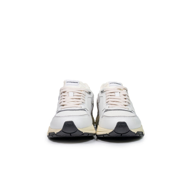 Sneakers Autry- Hyperway in mesh pelle e suede bianco e grigio