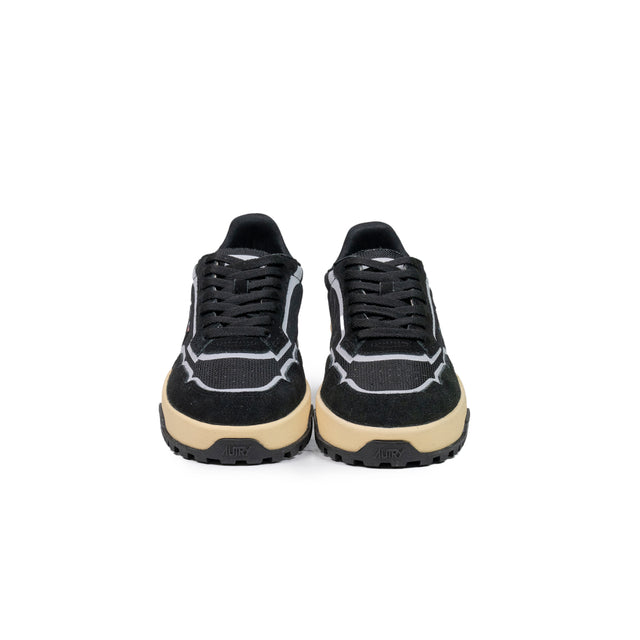 Sneakers Autry- Wildspace low man dragon mesh e suede nero