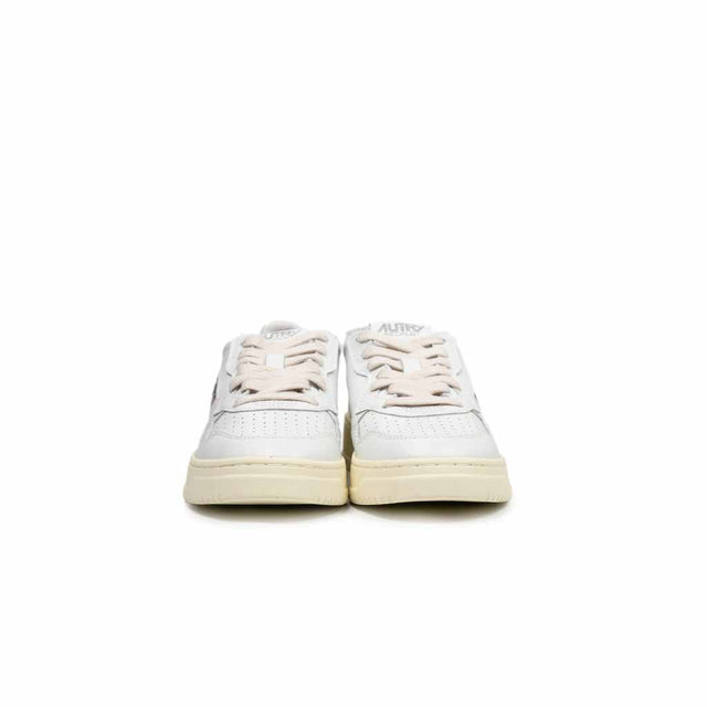 Sneakers Autry - Medalist low wom Leather Leather Bianco e Nero