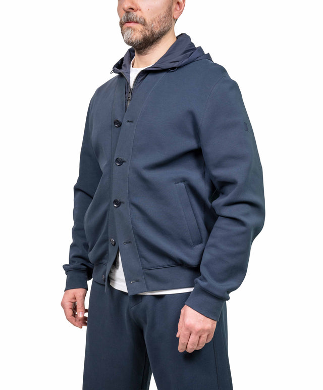 Duno - Cardingan felpa blu