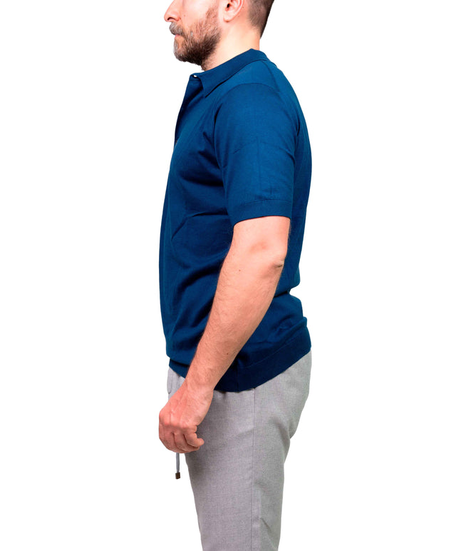 Polo John Smedley - Adrian Slim Fit - blu