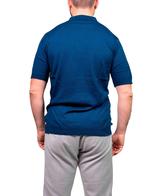 Polo John Smedley - Adrian Slim Fit - blu