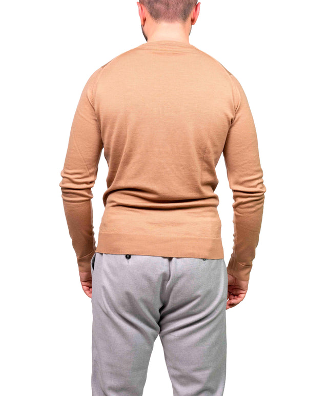 Girocollo manica lunga Lundy John Smedley - Beige