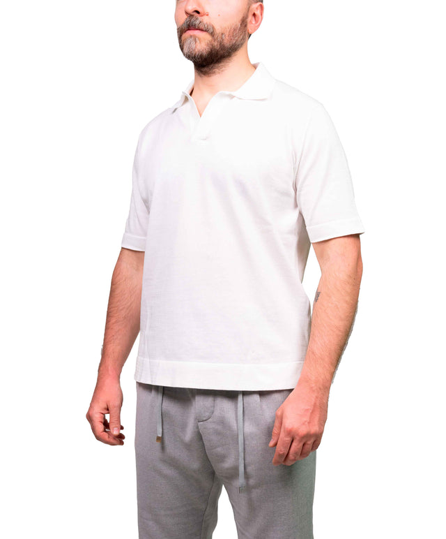 Filippo De Laurentiis - Polo skipper cotone - Bianca
