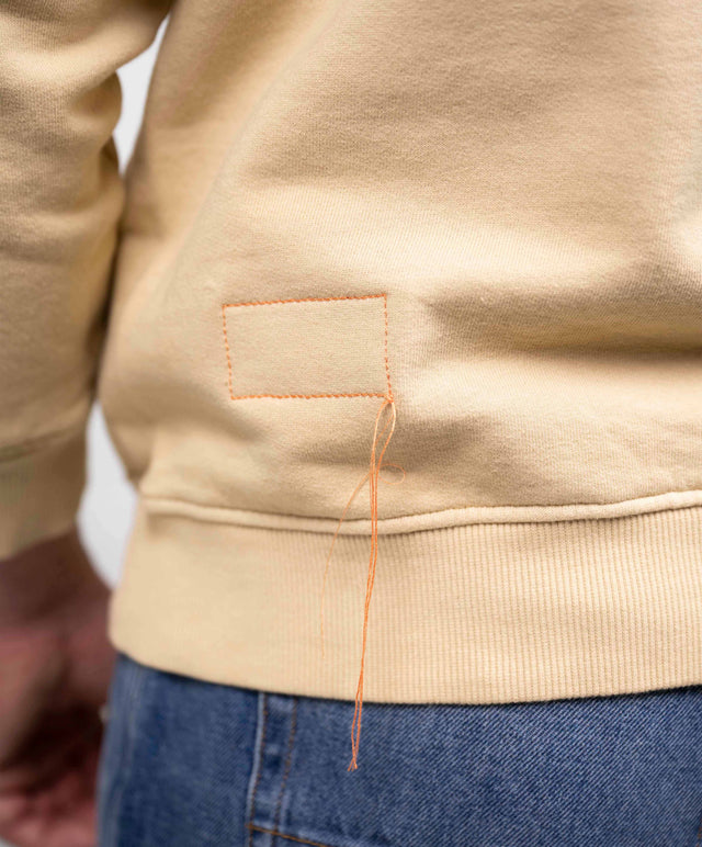 Fortela - Felpa mezza zip beige