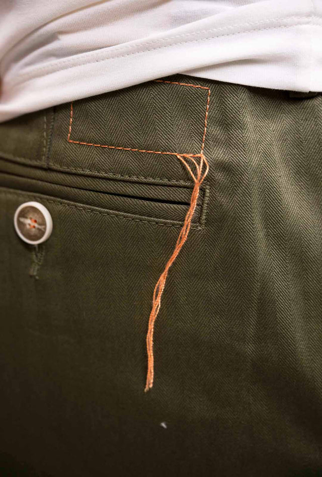 Fortela - Pantalone chino verde militare