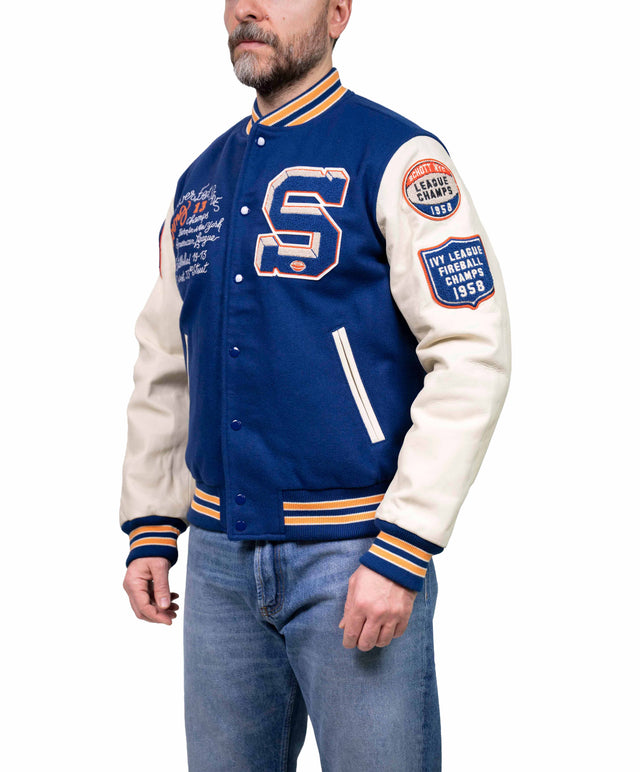 Schott - college Bi-materale blu elettrico