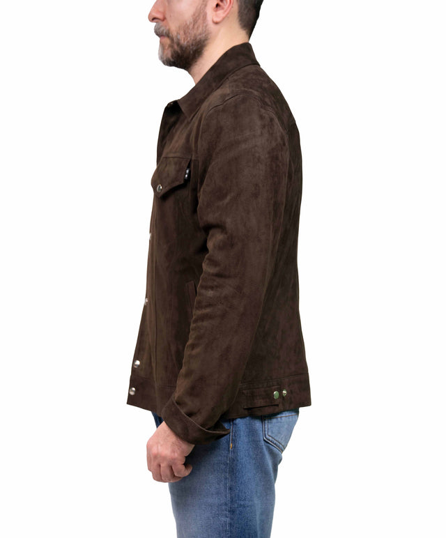 DEPARTMENT FIVE - Giubbotto suede marrone scuro