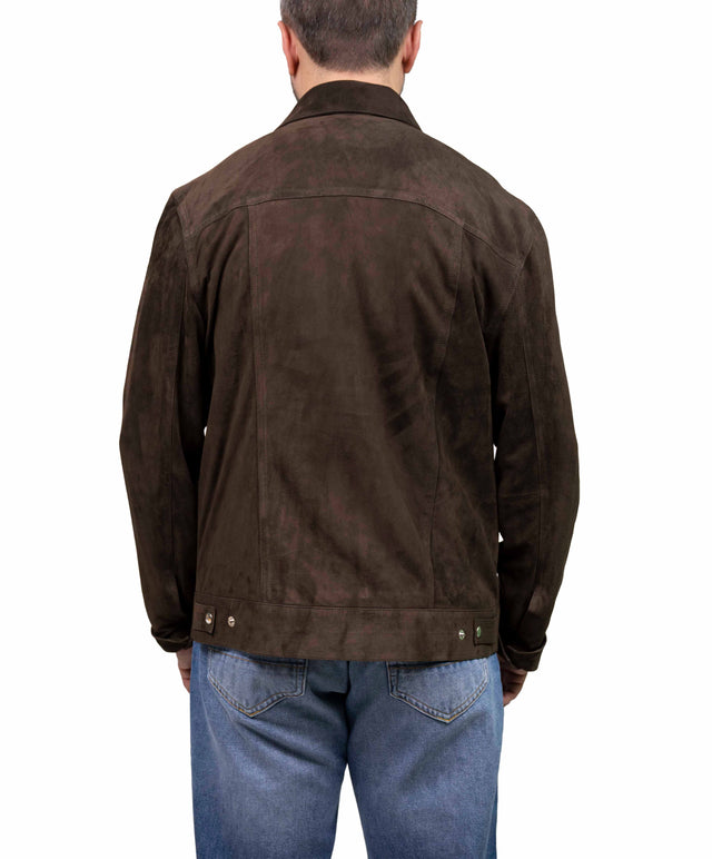 DEPARTMENT FIVE - Giubbotto suede marrone scuro