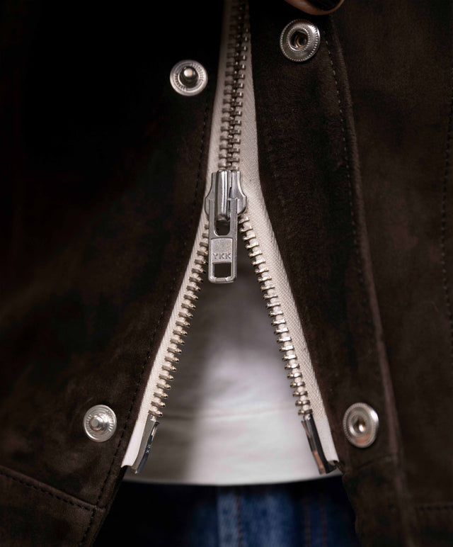 DEPARTMENT FIVE - Giubbotto suede marrone scuro