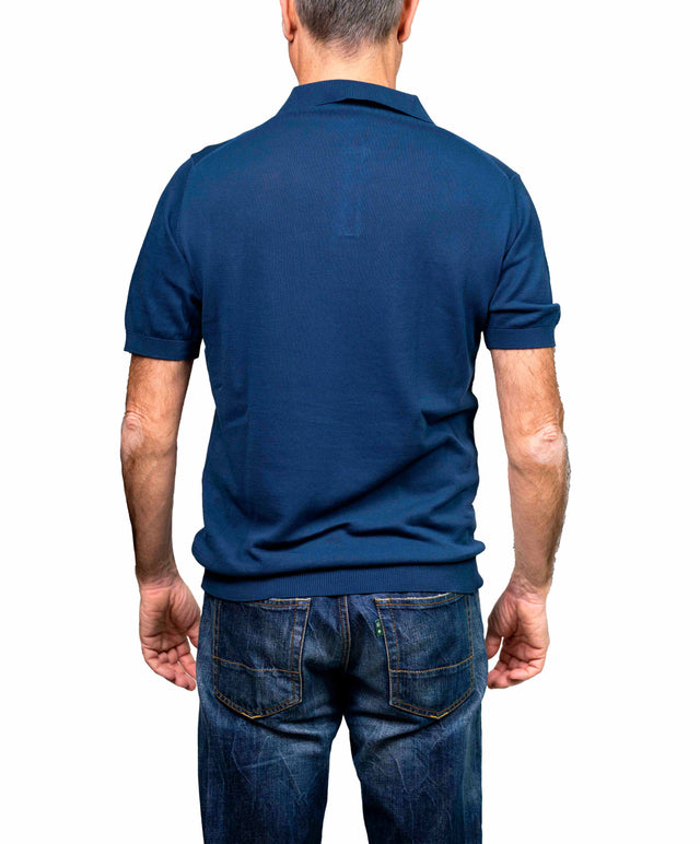 40WEFT Maglia Skipper Crepe blu Henry