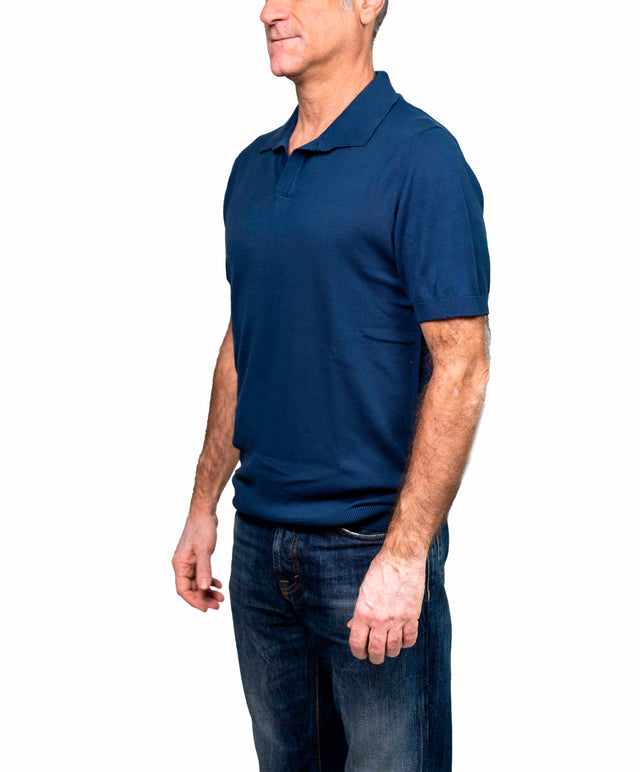 40WEFT Maglia Skipper Crepe blu Henry