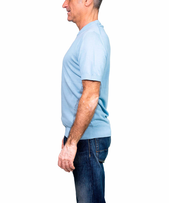 40WEFT T-shirt Crepe azzurro