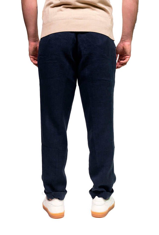 40WEFT Pantaloni di lino coach blu