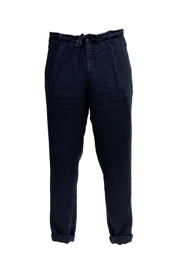 40WEFT Pantaloni di lino coach blu