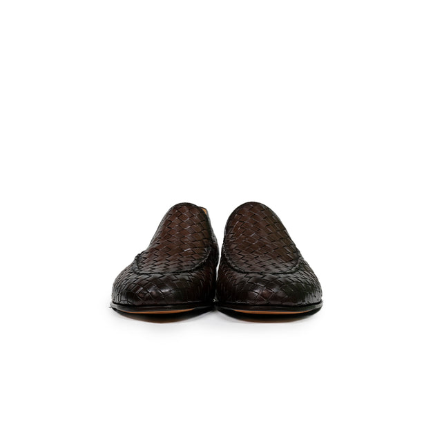 Scarpe Calce - pelle intreccio senza mascherina color marrone