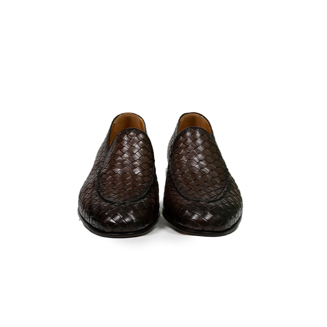Scarpe Calce - pelle intreccio senza mascherina color marrone