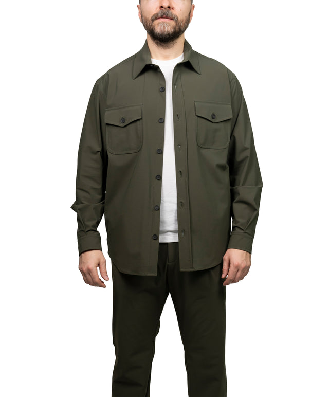 Giacca cruna overshirt tecno Osaka verde militare