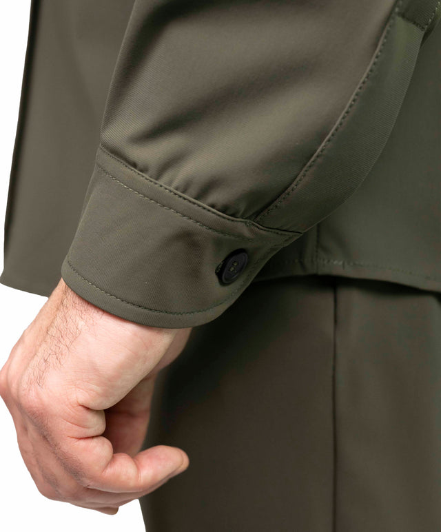 Giacca cruna overshirt tecno Osaka verde militare
