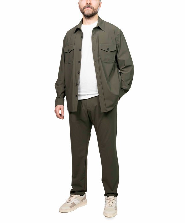 Giacca cruna overshirt tecno Osaka verde militare