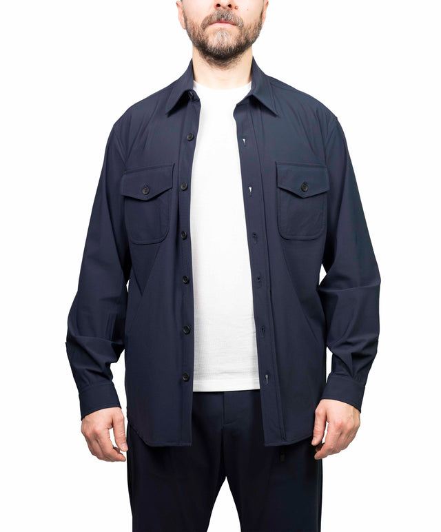 Giacca cruna overshirt tecno Osaka blu