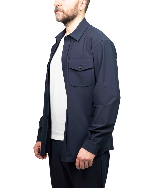 Giacca cruna overshirt tecno Osaka blu