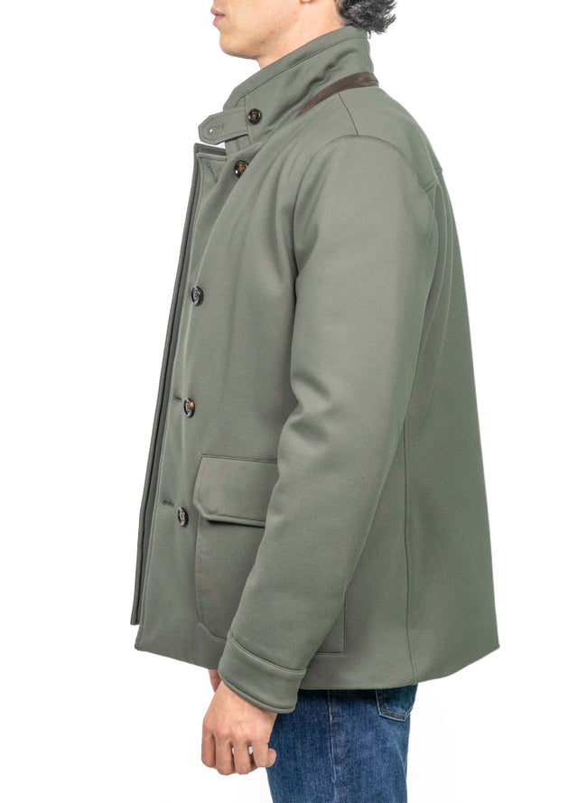Giacca Moorer - doppio petto JERSEY - verde militare