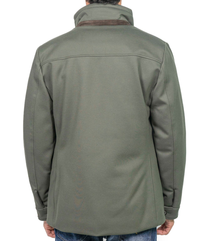 Giacca Moorer - doppio petto JERSEY - verde militare