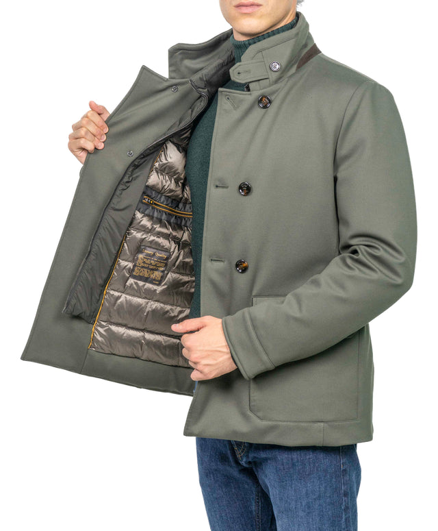 Giacca Moorer - doppio petto JERSEY - verde militare