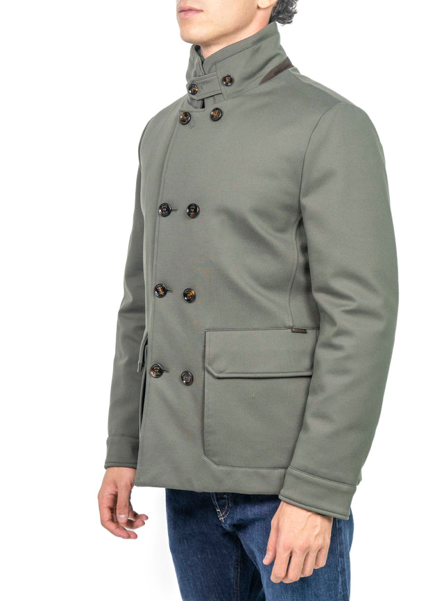 Giacca Moorer - doppio petto JERSEY - verde militare