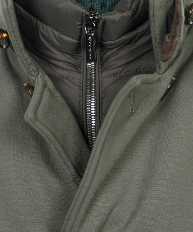 Giacca Moorer - doppio petto JERSEY - verde militare