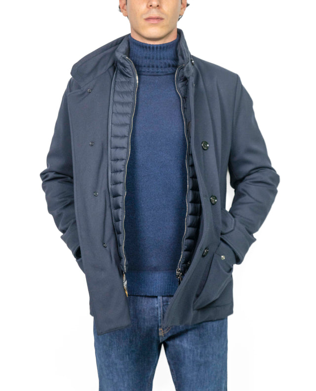 Giacca Moorer - DOPPIO PETTO JERSEY BLU