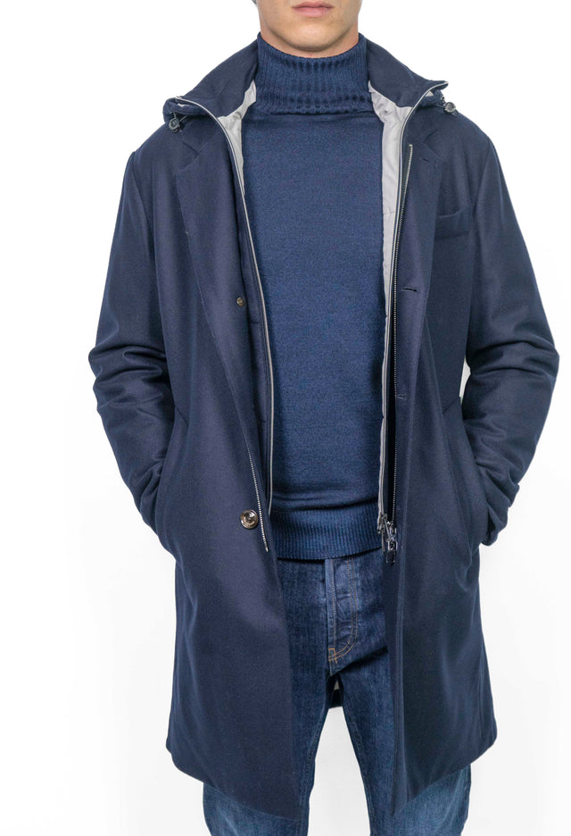Giacca Montecore - CAPPOTTINO LORO PIANA BLU