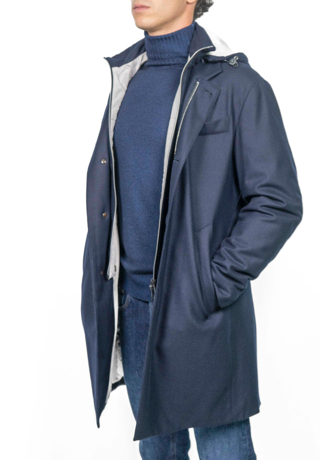 Giacca Montecore - CAPPOTTINO LORO PIANA BLU