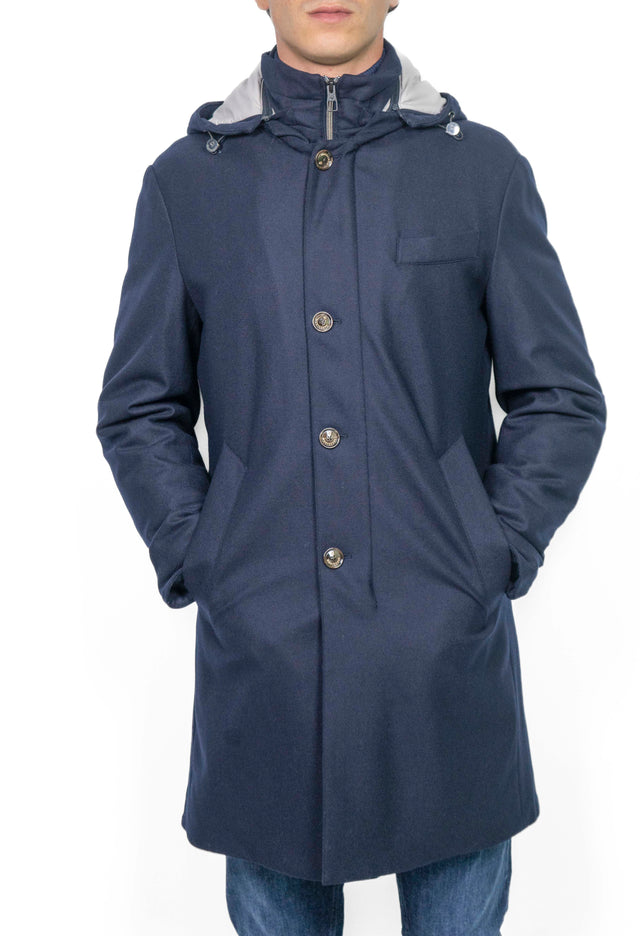 Giacca Montecore - CAPPOTTINO LORO PIANA BLU